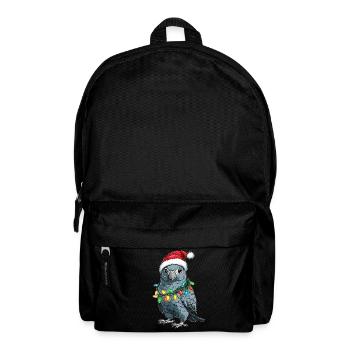 Mignon Perroquet gris africain africain fille de Noël - Sac à dos - noir - Devant