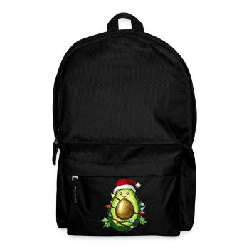 Cute Kawaii Avocado Guacamole Santa Hat - Backpack - black - Front