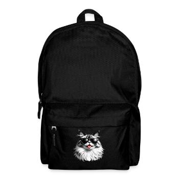 Main Coon Cat Animal Motif Funny Cats - Backpack - black - Front