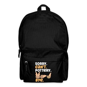 Pottery Ceramics Artist Sorry. - Backpack - black - Front