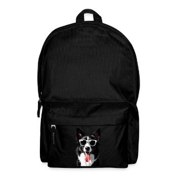 Border Collie chien motif animal chiens drôles - Sac à dos - noir - Devant