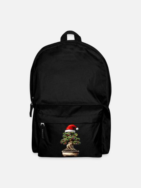 Bonsai Baum Japanische Weihnachtsmütze Xmas - Rucksack - Schwarz