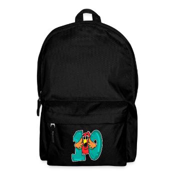 10th Birthday Motif Parrot - Ten - 10 Years - Backpack - black - Front