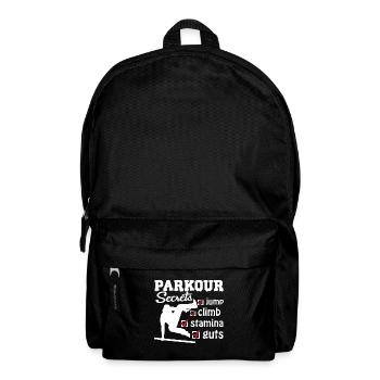 Parkour Secrets Jumps Climb Stamina - Backpack - black - Front