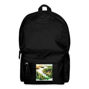Summer Forest Rovaniemi Scandinavia Finland Nature - Backpack - black - Front