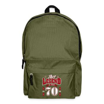 70th Birthday 1955 Legend 70 Years - Backpack - olive green - Front