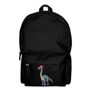 Brachiosaurus Dinosaur Santa Hat Xmas - Backpack - black - Front