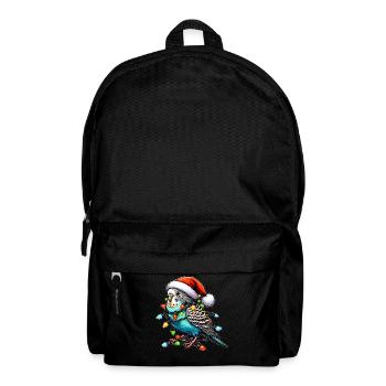 Budgie Budgie Parrot Christmas Hat - Backpack - black - Front