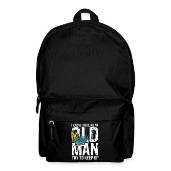 I know i ski like an old man try to keep up - Rucksack - Schwarz - Vorne