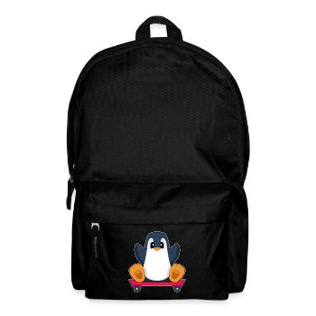 Pinguin Skater Skateboard - Rucksack - Schwarz - Vorne