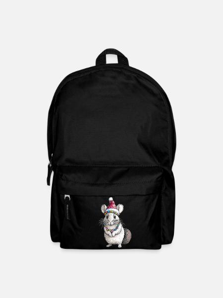 Chinchilla Weihnachtsmütze Xmas - Rucksack - Schwarz