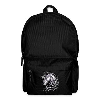 Pony Reitpony Fohlen Reiterin Ponys Reiten Ponyhof - Rucksack - Schwarz - Vorne