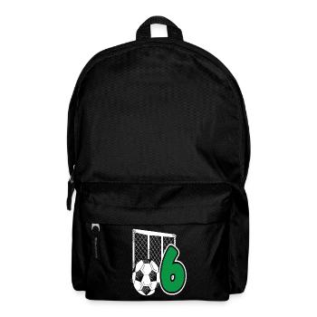 Fête d’anniversaire des enfants de football de 6 ans - Sac à dos - noir - Devant