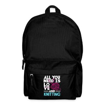 All you need is love and knitting - Backpack - black - Front