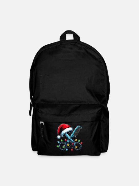Friseur Friseurin Weihnachtsmütze Xmas - Rucksack - Schwarz