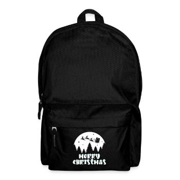 Christmas Merry Christmas Santa Claus Reindeer - Backpack - black - Front