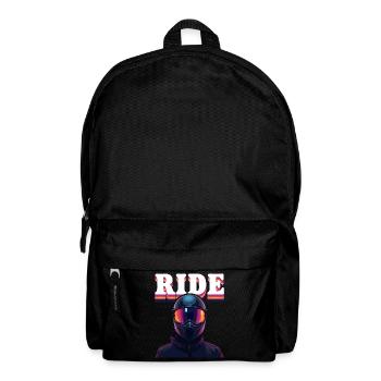 Cool motorcyclist biker design with the text - Backpack - black - Front