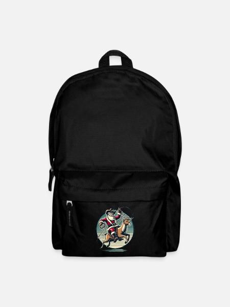 Cowboy Weihnachtsmann Rodeo Ritt mit Rentier - Rucksack - Schwarz
