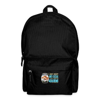 Aquarium Enthusiast I Am Not Anti-Social Aquascape - Backpack - black - Front