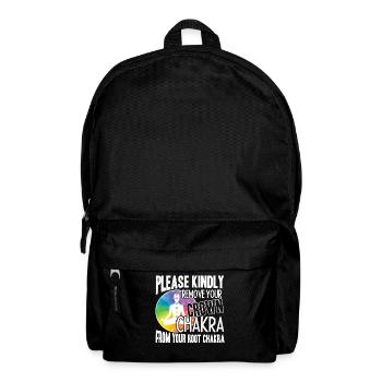 Please Kindly Remove Your Crown Chakra - Backpack - black - Front