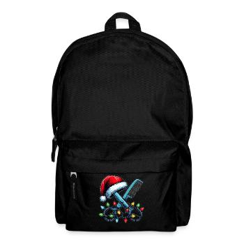 Coiffeur Coiffeur Chapeau de Noël Noël - Sac à dos - noir - Devant