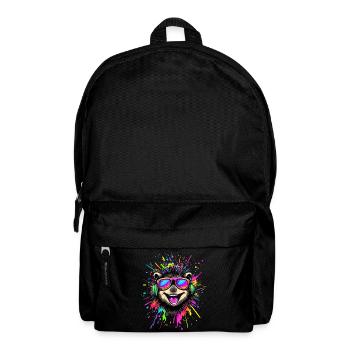 Igel Popart Kopfhörer Sonnenbrille Bunt Süßer Igel - Rucksack - Schwarz - Vorne