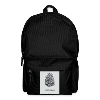 Tannenzapfen Weihnachten Skizze | Pinecone Xmas - Rucksack - Schwarz - Vorne