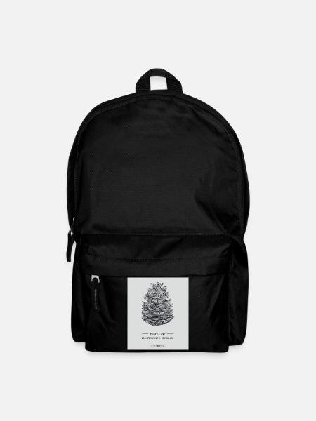 Tannenzapfen Weihnachten Skizze | Pinecone Xmas - Rucksack - Schwarz