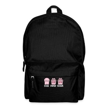 Cat Stone Paper Scissors Paw Game Funny - Backpack - black - Front