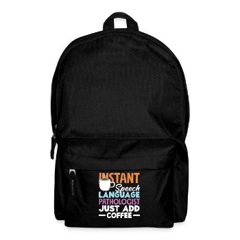 Speech therapist add coffee immediately - Backpack - black - Front
