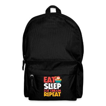Cream Lover Eat Sleep Cream Repeat - Backpack - black - Front