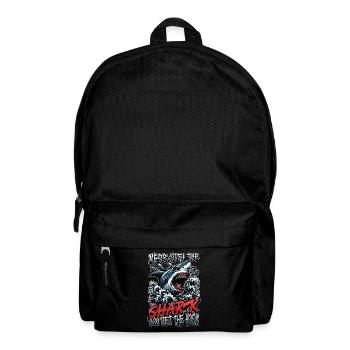 Shark Hunting Mess With The Shark Fossil Hunter - Backpack - black - Front