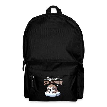 Official Sleep Shirt Sloth Late Riser - Backpack - black - Front