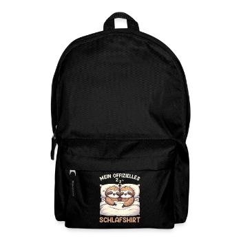 Official Sleep Shirt Sloth Late Riser - Backpack - black - Front
