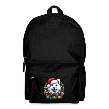 Samoyède Chien Chapeau de Noël Noël - Sac à dos - noir - Devant