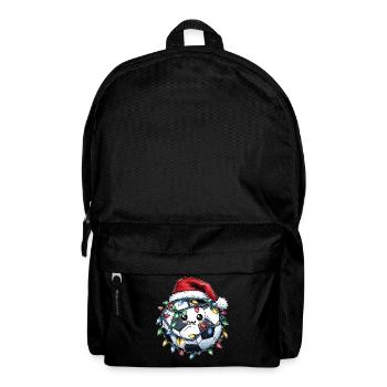 Mignon Kawaii Football Père Noël - Sac à dos - noir - Devant