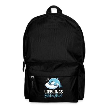 Official Sleep Shirt Dolphin Pajamas - Backpack - black - Front