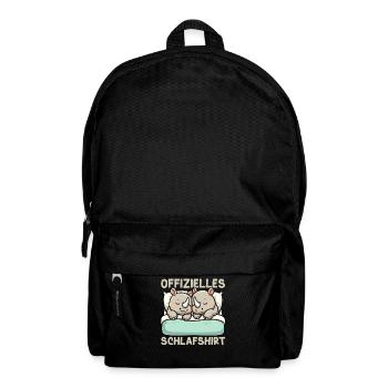 Official Sleeping Shirt Rhinoceros Late Riser - Backpack - black - Front