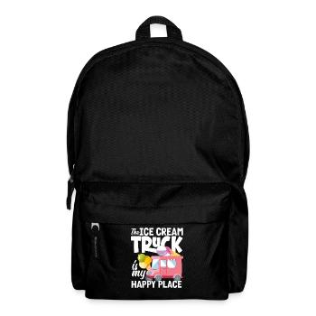 Le camion de crème glacée est mon lieu de bonheur Crème glacée - Sac à dos - noir - Devant