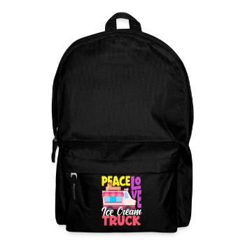 Amour paisible Amateur de camion de crème glacée - Sac à dos - noir - Devant