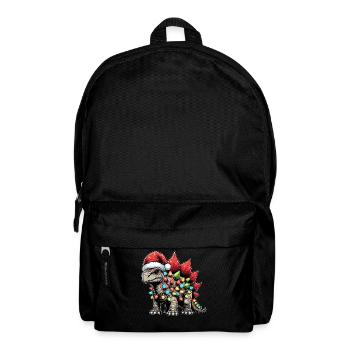 Stegosaurus Dinosaur Santa Hat Xmas - Backpack - black - Front