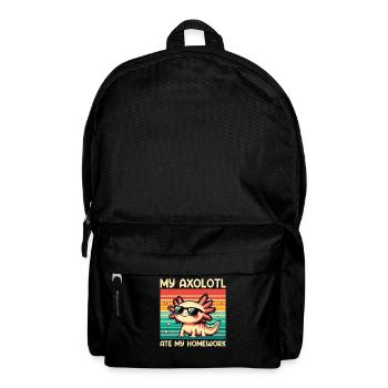 Axolotl Süßer Amphibien -Haustierliebhaber Otaku - Rucksack - Schwarz - Vorne