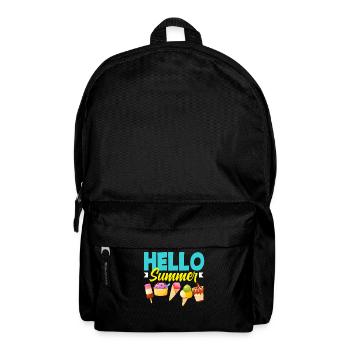 Hallo Sommer Eiscreme Liebhaber Design - Rucksack - Schwarz - Vorne
