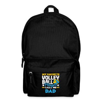My favorite volleyball player calls me dad - Backpack - black - Front