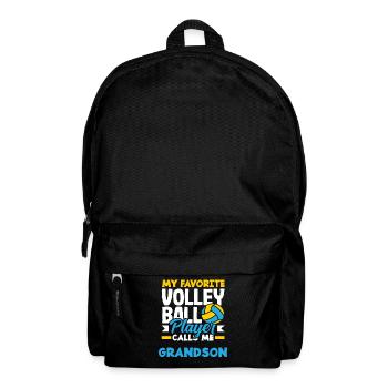 Mein Lieblings Volleyballspieler Nimmt Mich Enkel - Rucksack - Schwarz - Vorne