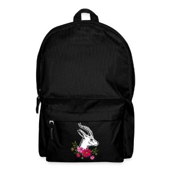 Antelope With Flowers - Backpack - black - Front