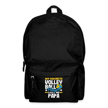 My favorite volleyball player calls me dad - Backpack - black - Front