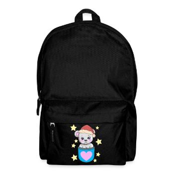 Santa Claus Teddy Teddy Bear Kids - Backpack - black - Front