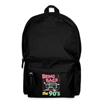 Ramenez la boombox rétro des années 90 - Sac à dos - noir - Devant