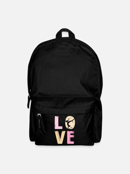 Tanz Liebe Silhouette Sportmotiv - Rucksack - Schwarz